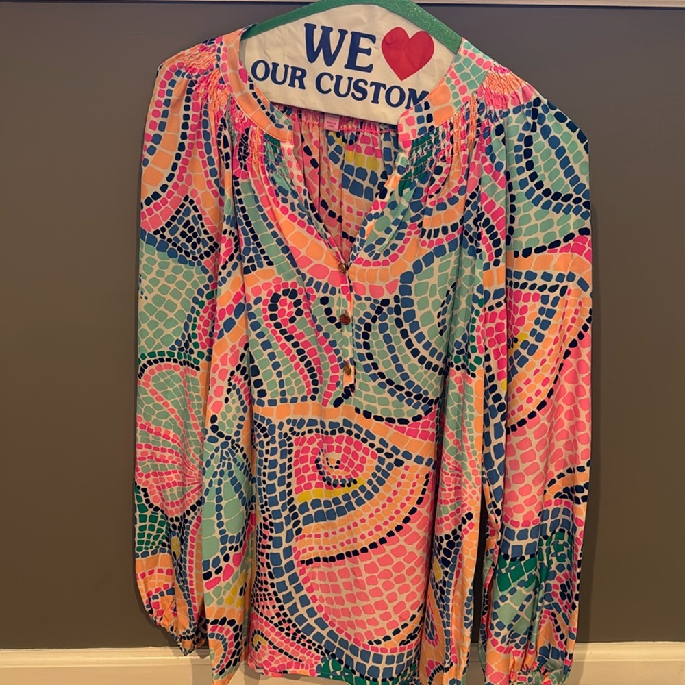 Lilly Pulitzer Elsa Blouse Size M